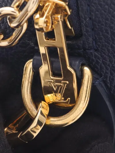 Pre-owned Louis Vuitton 2021-2025 Monogram Giant Empreinte Speedy Bandouliere 20 Satchel In Blue