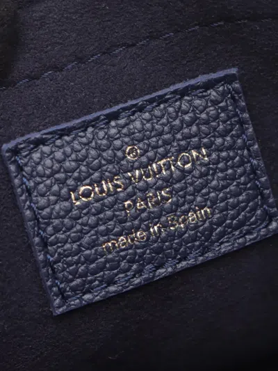 Pre-owned Louis Vuitton 2021-2025 Monogram Giant Empreinte Speedy Bandouliere 20 Satchel In Blue