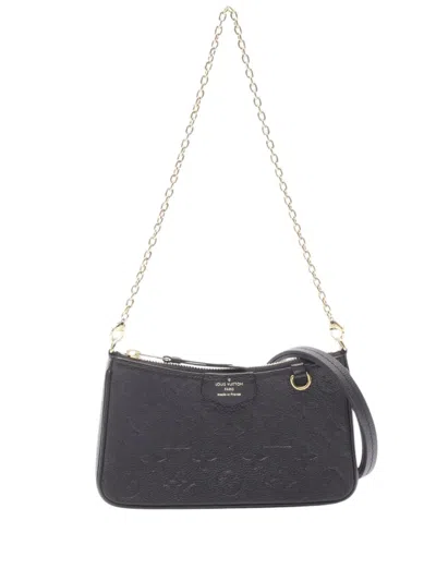 Pre-owned Louis Vuitton 2021-2025 Monogram Empreinte Easy Pouch Crossbody Bag In Black