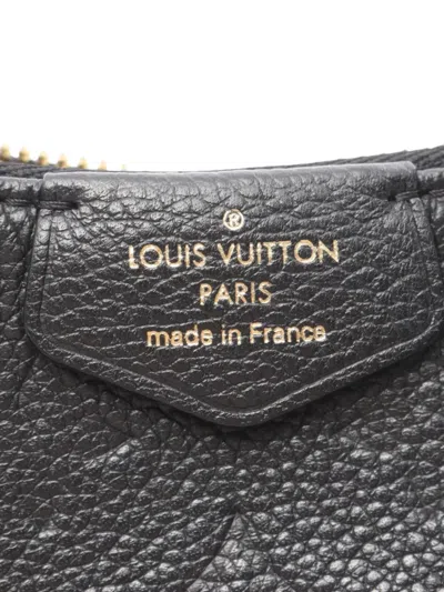 Pre-owned Louis Vuitton 2021-2025 Monogram Empreinte Easy Pouch Crossbody Bag In Black