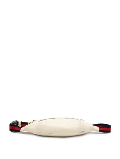Pre-owned Gucci 2000-2015 Leather Logo Belt Bag In White