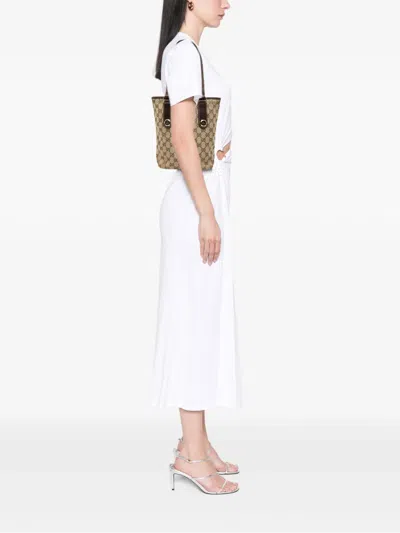 Pre-owned Gucci 2000-2015 Gg Canvas Charmy Shoulder Bag In Brown