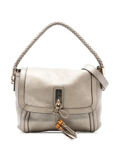 Pre-owned Gucci 2016-2025 Leather Bella Satchel In Gold