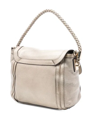 Pre-owned Gucci 2016-2025 Leather Bella Satchel In Gold