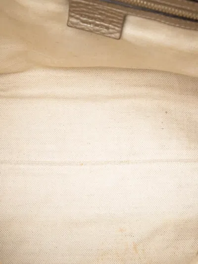 Pre-owned Gucci 2016-2025 Leather Bella Satchel In Gold