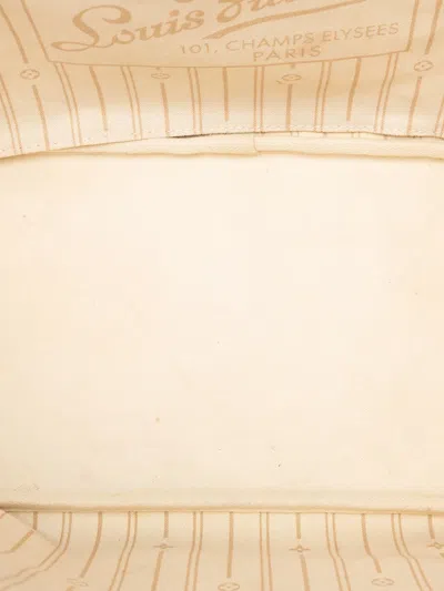 Pre-owned Louis Vuitton 2013 Damier Azur Neverfull Mm Tote Bag In White