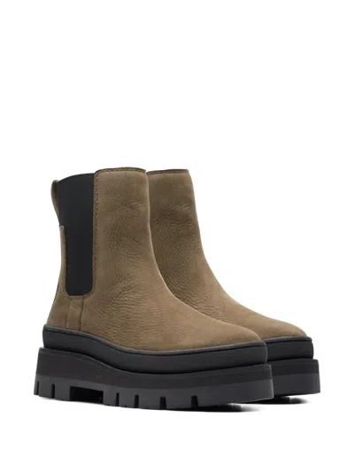 Clarks Originals Orianna Round-toe Boots In Brown