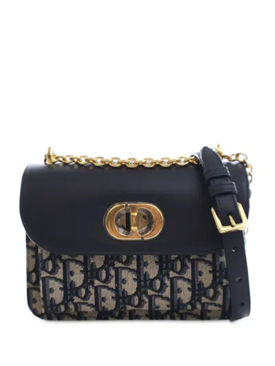 Pre-owned Dior 2024 Mini Oblique Canvas Miss Maddy Flap Crossbody Bag In Blue