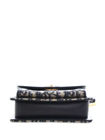 Pre-owned Dior 2024 Mini Oblique Canvas Miss Maddy Flap Crossbody Bag In Blue