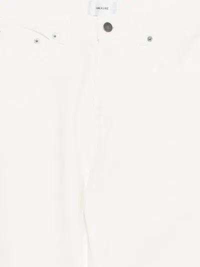 Haikure Betty Bull 44 Straight Leg Denim Trousers In White