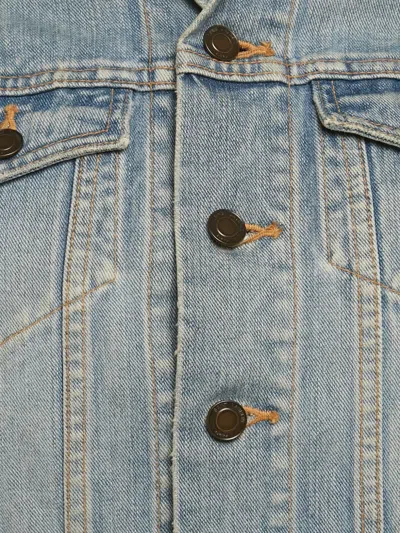 Pre-owned Saint Laurent Appliqué Denim Jacket In Blue