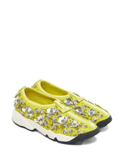 Pre-owned Dior Fusion Sneakers In Green