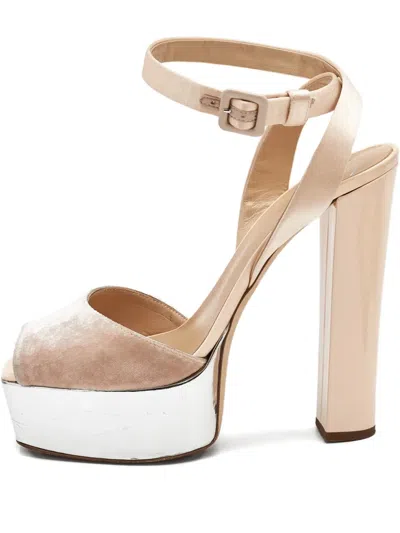 Pre-owned Giuseppe Zanotti Lavinia Platform Heeled Sandals In Neutral