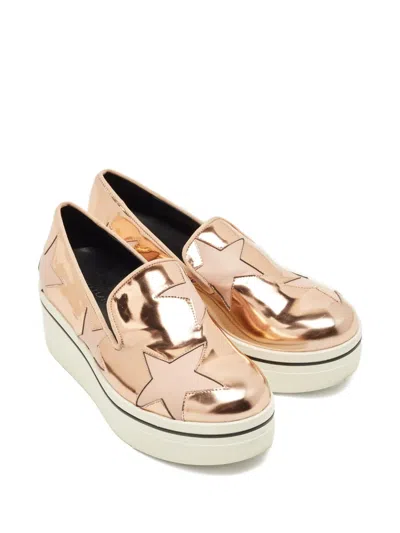 Pre-owned Stella Mccartney Binx Star-detailed Slip-on Sneakers In Pink