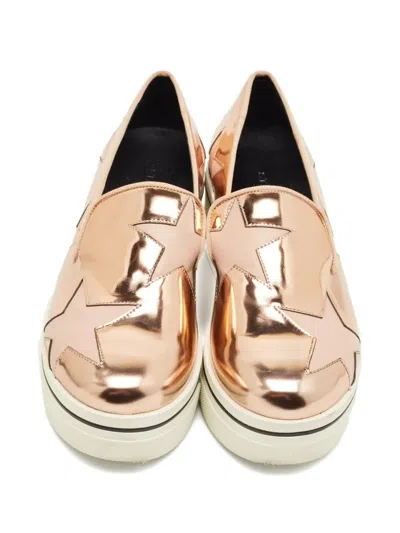 Pre-owned Stella Mccartney Binx Star-detailed Slip-on Sneakers In Pink