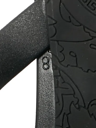 Pre-owned Versace Medusa Slides In Black