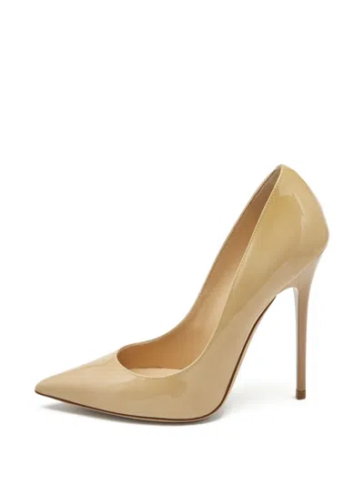 Pre-owned Jimmy Choo 120mm Anouk Pumps In Neutral