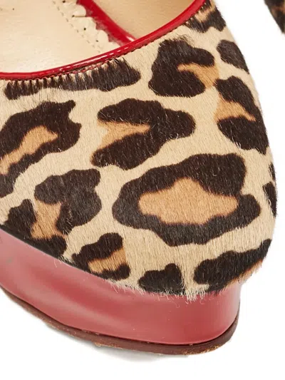 Pre-owned Charlotte Olympia  145mm Leopard-print Pumps In Brown