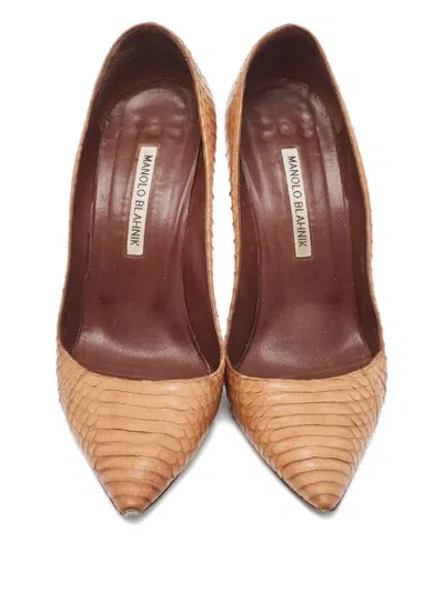 Pre-owned Manolo Blahnik 950059 Brown