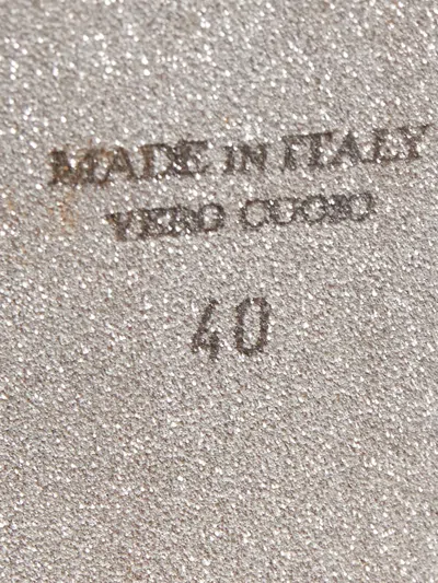 Pre-owned Loriblu 150mm Crystal-embellished Heeled Pumps In Silver