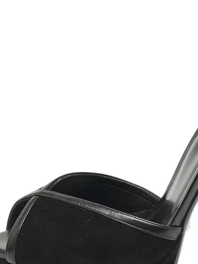 Pre-owned Gucci Suede Leather Sandals In Black