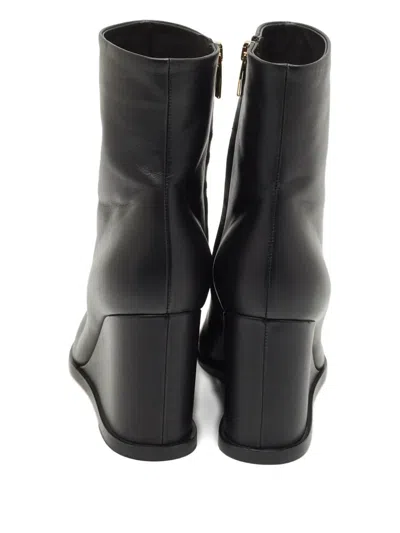 Pre-owned Gianvito Rossi Hamnes Leather Ankle Boots In Black