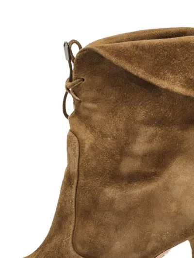 Pre-owned Aquazzura 980955 Green In Brown