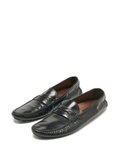 Pre-owned Dolce & Gabbana Leather Loafers In Black