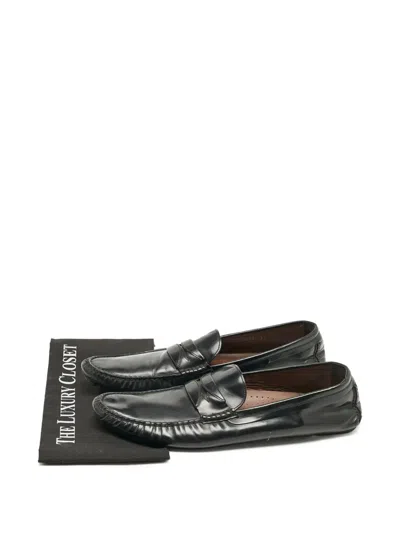 Pre-owned Dolce & Gabbana Leather Loafers In Black