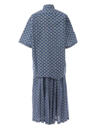 Pre-owned Souleiado Patterned Skirt Suit In Blue