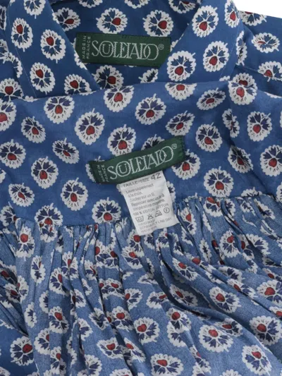 Pre-owned Souleiado Patterned Skirt Suit In Blue