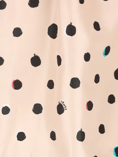 Fendi Silk Shirt Falena Dots Print Long Sleeves In Pink