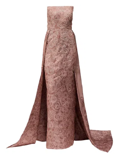 Tha Seen Sequin-embellishment Maxi Dress In Brown