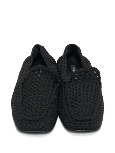 Pre-owned Dolce & Gabbana Woven Loafers In Black