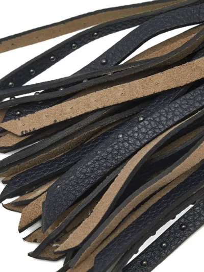 Pre-owned Coach Tassels Keychain In Blue