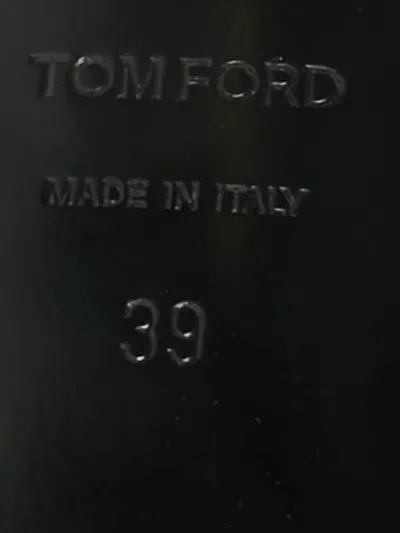 Pre-owned Tom Ford Padlock Leather Sandals In Black