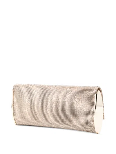 Benedetta Bruzziches Kate Embellished Chain Clutch Bag In Neutral