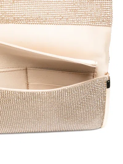 Benedetta Bruzziches Kate Embellished Chain Clutch Bag In Neutral