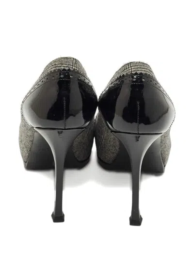 Pre-owned Saint Laurent Patent Leather Platform Pumps In Black