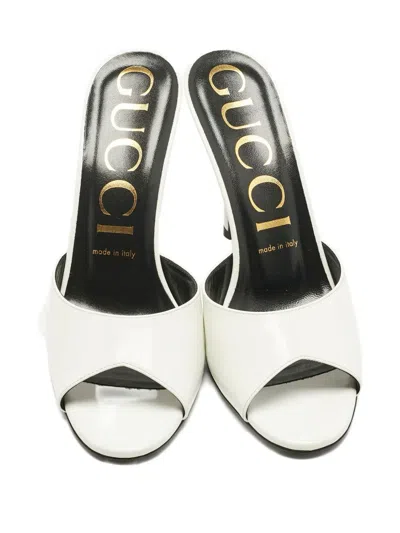 Pre-owned Gucci Leather Sandals In White