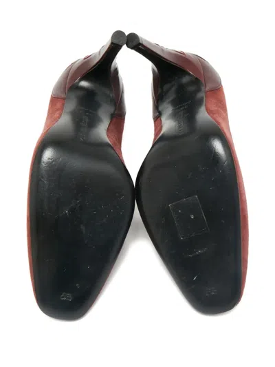 Pre-owned Bottega Veneta Intrecciato-weave Stiletto-heel Pumps In Brown