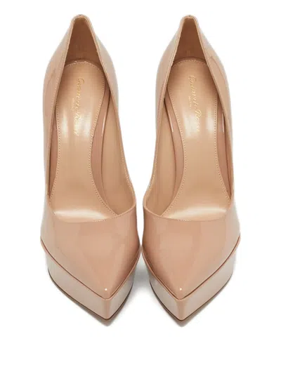 Pre-owned Gianvito Rossi Dasha Platform Pumps In Neutral