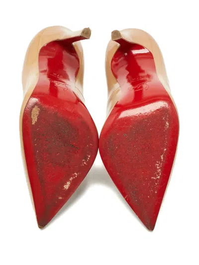 Pre-owned Christian Louboutin Pigalle Pointed-toe Pumps In Neutral