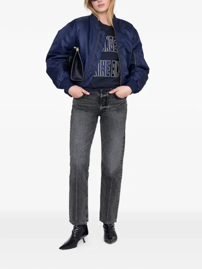 Anine Bing Harry Printed Sweatshirt In Black