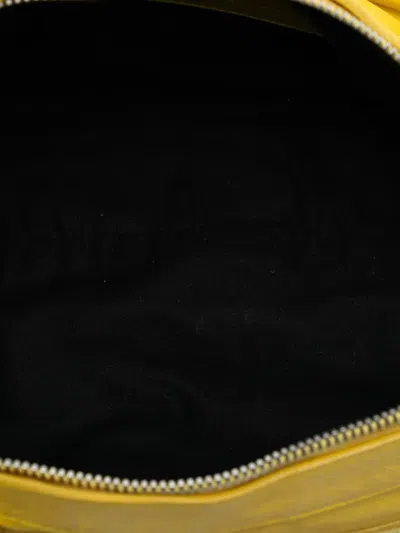 Pre-owned Balenciaga 2005-2025 Lambskin Motocross Giant 21 First Satchel In Yellow