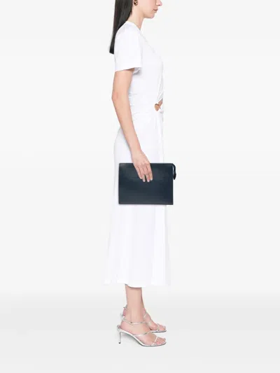 Pre-owned Louis Vuitton 2018 Epi Toiletry Pouch 26 Clutch Bag In Blue