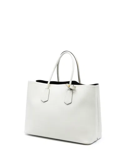 Pre-owned Prada 2010-2025 Large Saffiano Cuir Double Satchel In White