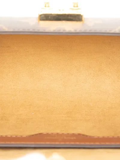 Pre-owned Louis Vuitton 2010-2025 Monogram Papillon Trunk Satchel In Brown