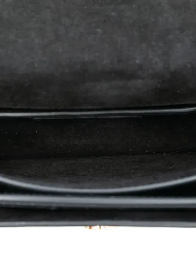 Pre-owned Saint Laurent 2018 Small Patent Monogram Sunset Crossbody Bag In Black