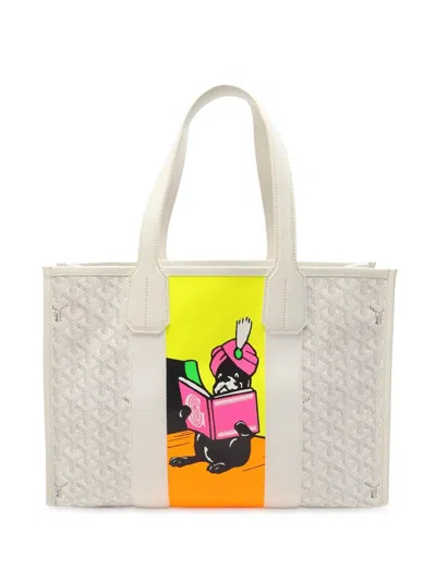 Pre-owned Goyard 2010-2025 Ine Villette Pm Tote Bag In White